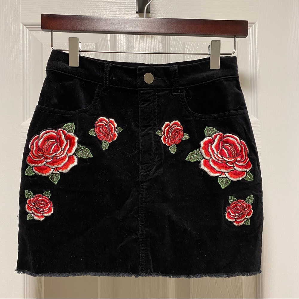 Rose Velvet Skirt